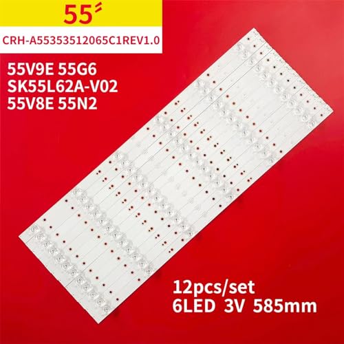 KANGH LED-bakgrundsbelysningsremsa för Toshi Ba 55U7750VQ