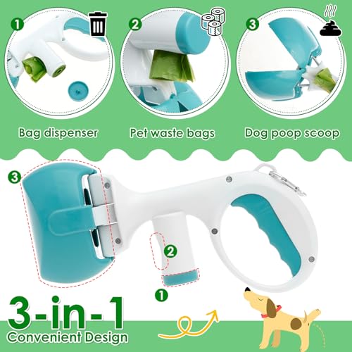 2 Stück Hundekotschaufel,28 * 10cm,Hundekotsammler aus Kunststoff, Kinderfreundlich,Tragbar Leicht und Langlebigem Hundekotgreifer für Rasen im Freien Gras und Kies für Hunde und Katzen(grün)