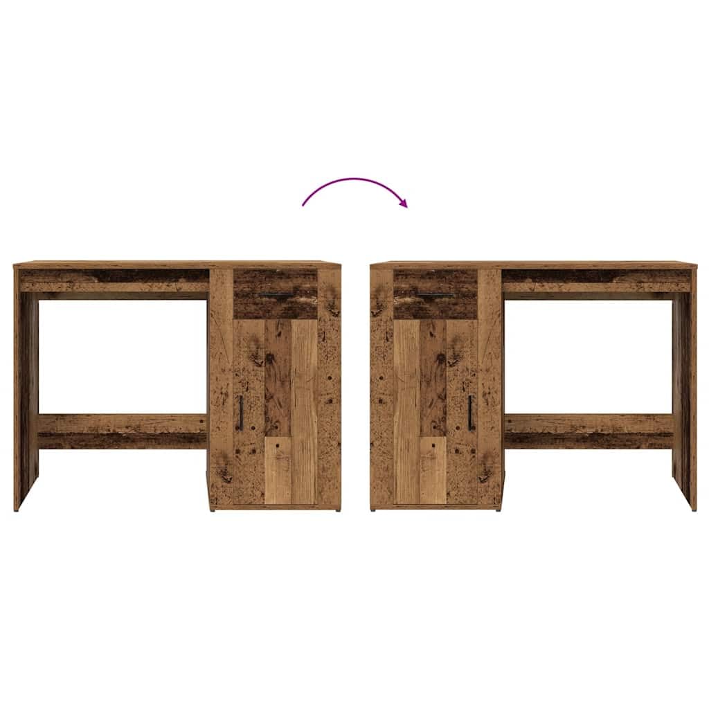 vidaXL Bureau Vieux Bois 100x49x75 cm Bois d'ingénierie, Bureau d'ordinateur, Bureau d’écriture, mobilier de Bureau à Domicile, Bureau d'étude