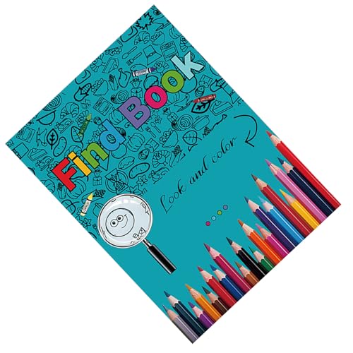Libro para colorear de búsqueda y color | Dibujo para colorear Libro Con Dibujos Animados - Búsqueda Interactiva Y Encuentra Juguetes Para Niños Y Niñas Para El Hogar Biblioteca Viaje De Vacaciones