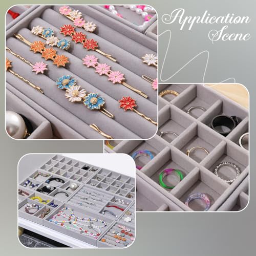 Rangement bijoux velours gris de qualité supérieure pour valoriser vos montres
