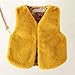 Winter Coats for Girls, Unisex Faux Fox Fur Vest, Mid-Length Warm Plush Gilet, Fashion for Boys & Girls Autumn Winter
