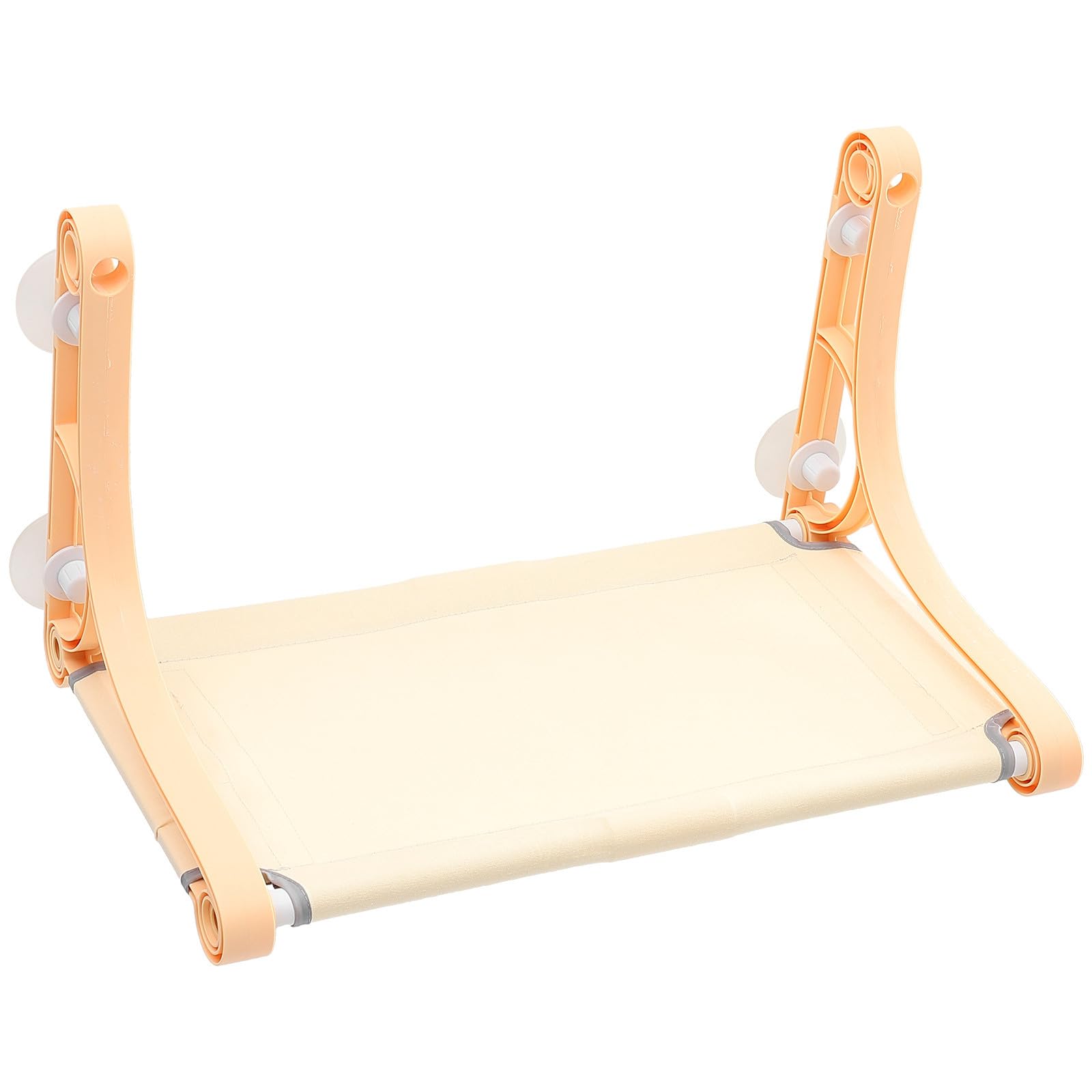 Hamac pour chat à ventouse orange en toile et résine PP pour fenêtre