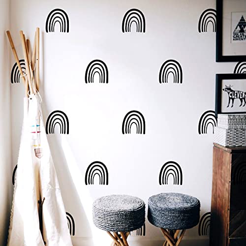 Set de 64 adhesivos de pared arco boho negro miniatura 4