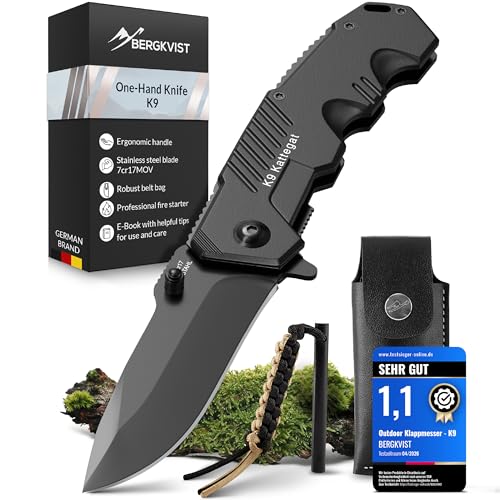 BERGKVIST K9 Klappmesser für Outdoor & Survival [Einhandmesser]
