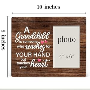 Oqtumes Grandparents Gift Picture Frame From Grandson Granddaughter, Rustic Grandparents Wood Picture Frame 8 x 10 Inches, Wall Mount and Tabletop - 4 x 6 Inch Photo Oqtumes Grandparents Gift Picture Frame From Grandson Granddaughter Rustic Grandparents Wood Picture Frame 8 x 10 Inches Wall Mount and Tabletop 4 x 6 Inch Photo