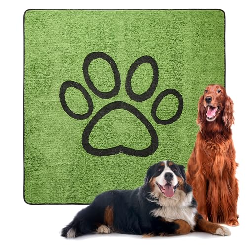 Image of Qeils Reusable Dog Pee Pads, 1 Pack Super Absorbent & Leakproof Washable Puppy Pads with Soft Green Top Layer, for Potty Training, Crates, Couch, Car Seats & Pet Beds, 72 inchx 72 inch