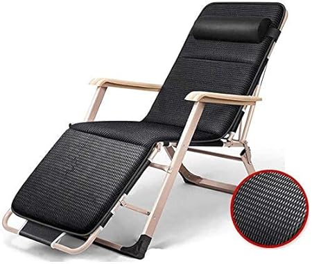 TGTGH Tumbona reclinable para patio, sillas reclinables, sillas de gravedad cero, tumbona ergonómica, tumbona reclinable, para patio, playa, camping, tumbona (