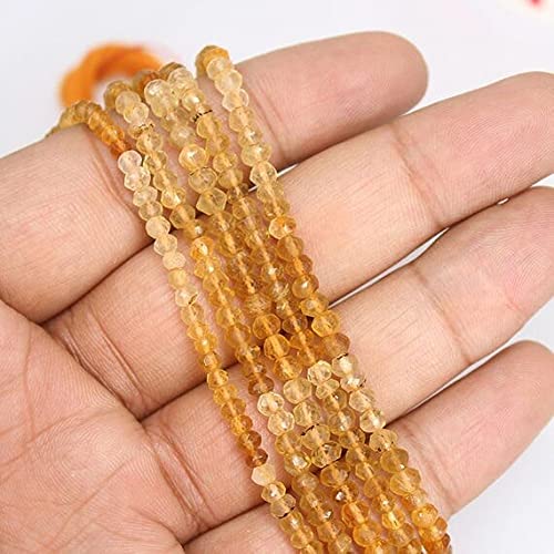 Citrine gold pierres pour créer vos bijoux bohèmes chics avec 8 brins de rondelles