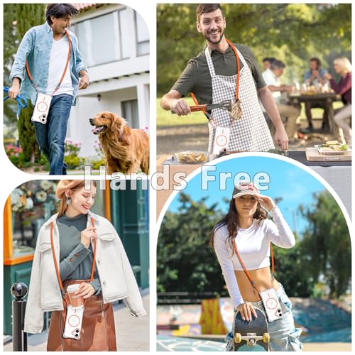 VooDirop for iPhone 17 Case with Crossbody Lanyard, Compatible with MagSafe, Clear Magnetic Phone Case with Strap Adjustable, Shockproof Drop Protection, for iPhone 17 6.3'' by VooDirop - Used condition - Image 6