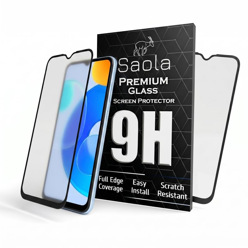 Image of Saola Anti-Glare Matte Screen Protector for Tecno POP 6 Pro | Smooth Touch Finish, 9H Strength Glass, Full Coverage, Bubble-Free Installation Kit | Quick & Easy Application | Pack of 1