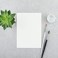 Vista 2 de Reskid Papel grueso de cartulina blanca, peso pesado, 110 libras, cartulina – Paquete de 100 (2 x 3.5 pulgadas)