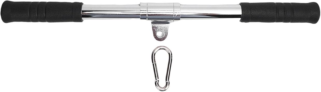 Pulldown Straight Bar with Rubber Grips, Workout Pull Down Handle for LAT Pulldown Machine, Shoulder Pulling Rod Trainer Fitness Accessory