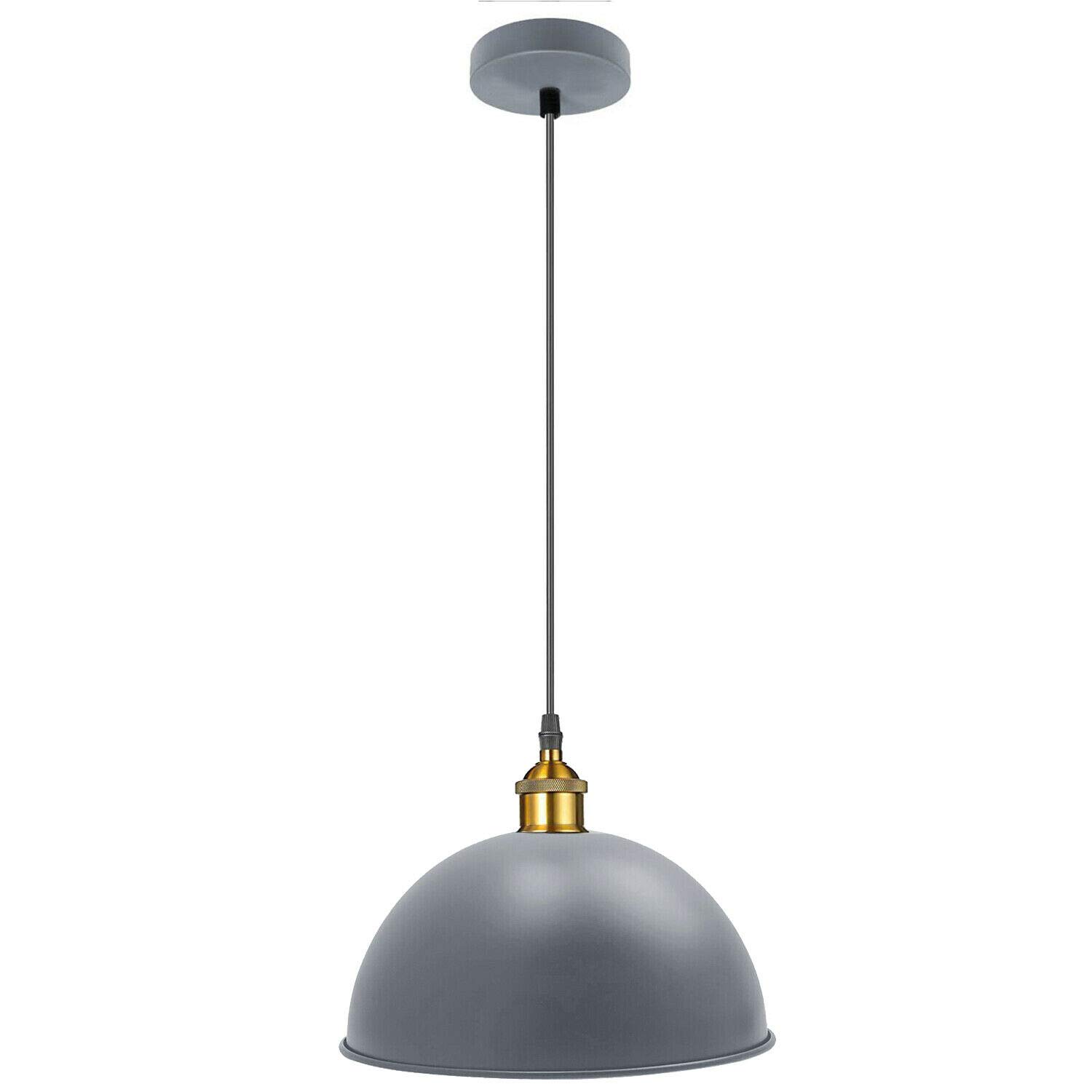 DC VOLTAGE Modern Dome Shape Vintage Pendant Light Industrial Hanging Ceiling Shade Lighting Ideal for Clubs and Restaurants Grey โ image 1