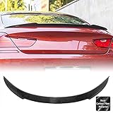 AeroBon Real Carbon Fiber Trunk Spoiler Compatible with 2012-2018 BMW 6 Series F06 M6 Gran Coupe and F13 M6 Coupe Rear Spoile (V Style)