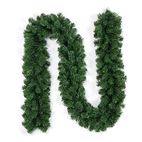 Enjoygoeu - Guirnalda navideña de 270 cm para decoración navideña de escaleras, chimeneas, Puertas y Ventanas