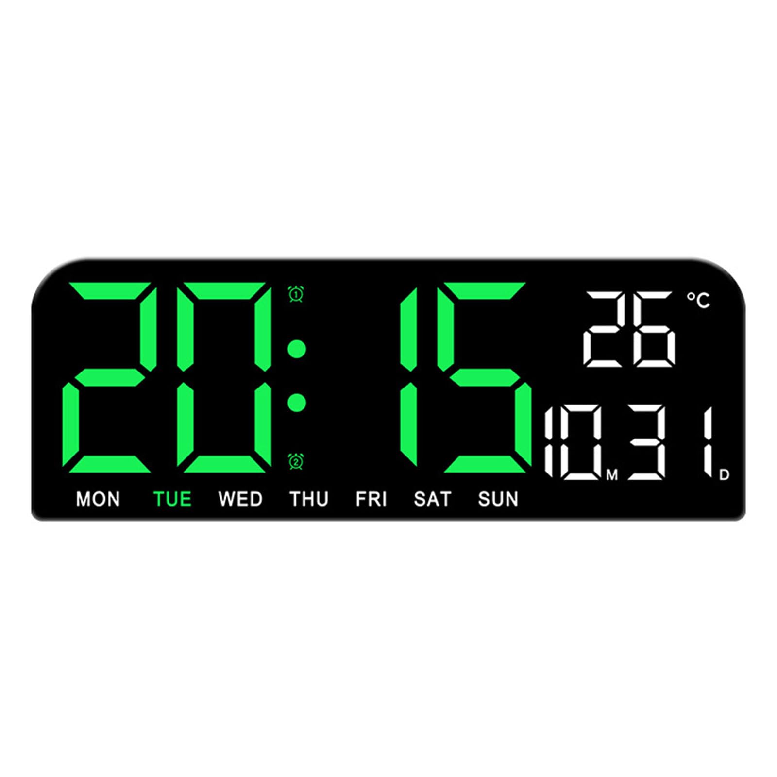 Tsophreniq Modern LED Alarm Clock with Temperature and Humidity Display Contemporary Look for Home, and More Home Decor