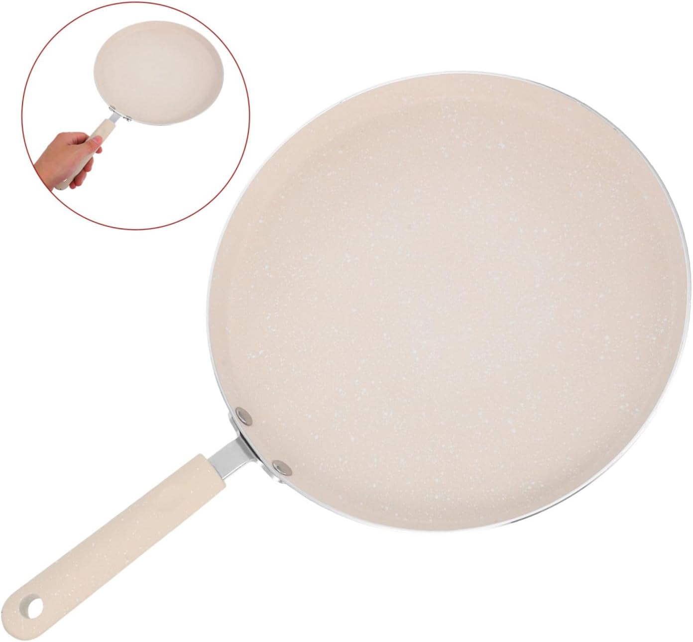 Cabilock Home Frying Pan Non-stick Omelet Pan for Breakfast Cooking Utensil for Outdoor Camping Grilling and Baking and Easy to Carry Cookware