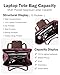 FADEON Large Laptop Tote Bag for Women Designer Leather Laptop Bag Fashion Travel Backpack Purse Shoulder Handbag Red