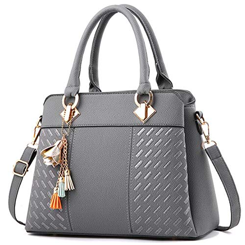 Bolso Satchel con Asa Superior para Mujer de Cuero PU Suave