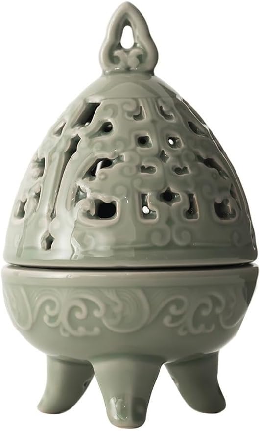 thalo Insence Holder Ceramic Incense Burner Porcelain Plate Incense Burner Household Incense Burner Sandalwood Zen Incense Ornaments Incense Burner Holder Incense Burner Holder