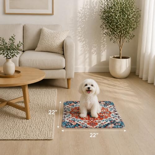 Image of PUPIBOO Washable Pee Pads for Dogs and Cats - Super Absorbent Reusable Puppy Training Pads - 100% Waterproof, Leak-Proof & Non-Slip Whelping Pads for Pet Housebreaking