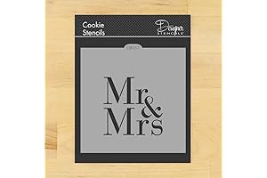 Mr & Mrs Stencil for Crafting & Cookies