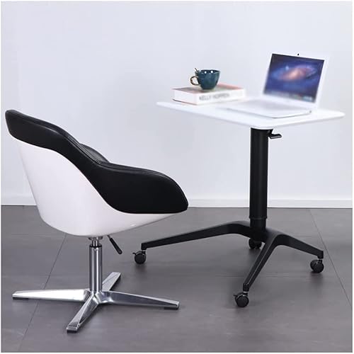 GHQYP スタンディングデスク オーバーベッドテーブル キャスター付き 高さ調節可能 可動式 モバイルノートパソコンテーブル ソファ ベッドサイドデスク 寝室 ダイニングルーム スタンディングデスク ポータブル 小型 ノートパソコンデスク