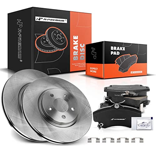 A-Premium 11.02 inch (280mm) Front Vented Disc Brake Rotors + Ceramic Pads Kit Compatible with Select Chrysler Model - PT Cruiser 2001-2010, 6-PC Set by A-premium - Used condition - CA$73.91