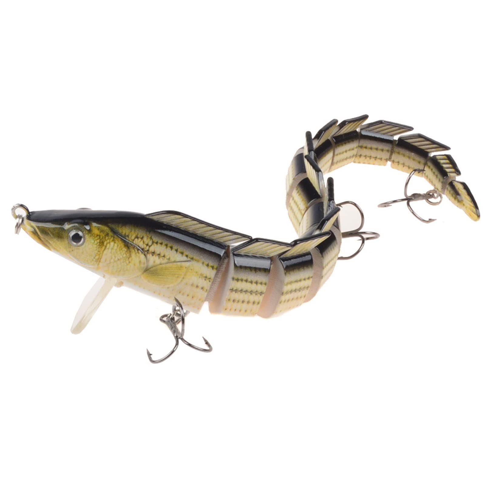 5 Pezzi 23 cm 46 g Esca realistica per la Pesca del Basso con ancorette 13 Swimbait multisnodati segmentati Esche da Nuoto bioniche affondanti per Trota Persico Carpa Attrezzatura da Pesca