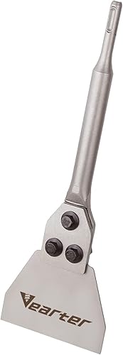Vearter Rascador eléctrico de piso de 4 pulgadas x 12 pulgadas SDS PLUS Shank Broca de cincel de hoja reemplazable para eliminación de hormigón de