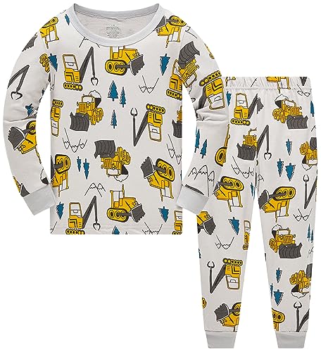 Pigiama Ragazzo in Cotone Dinosauro Ragazzi Lungo Pigiami Pyjama Sets 2 Pezzi per Bimbi Maschi Taglie 6-7 Anni