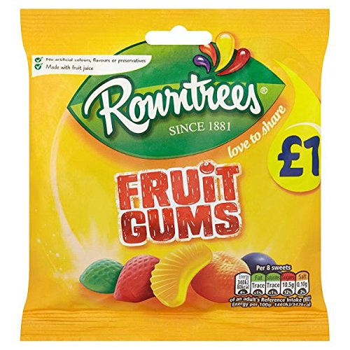 Confezione da 12 sacchetti per gomme da frutta Rowntree, 120 g