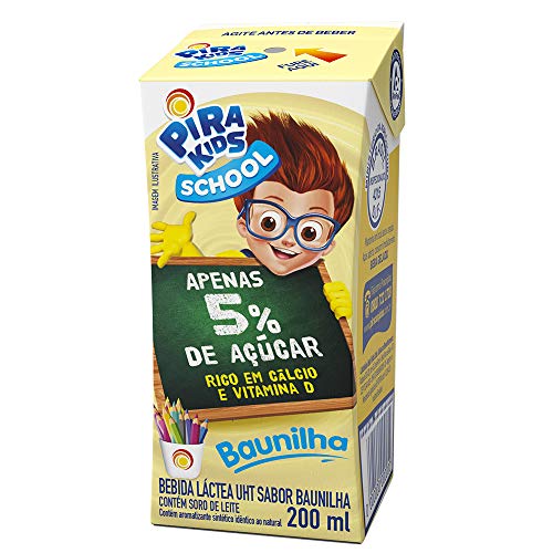 Bebida Láctea Sabor Baunilha Pirakids School 200ml