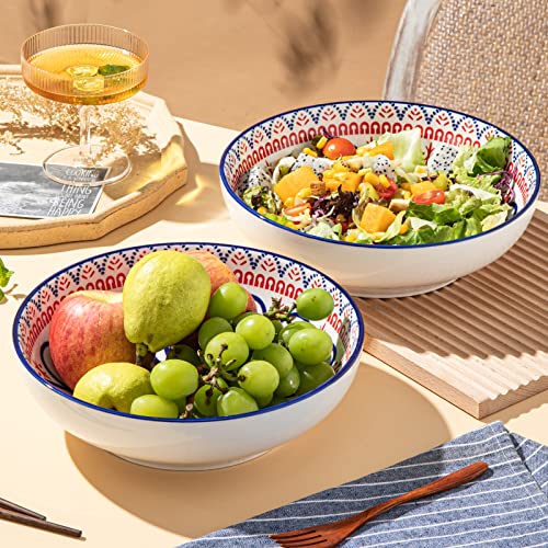 Yundu 82 Oz Ceramic Bowls Set Of 2, Serving Bowls For Entertaining, Large Bowls, Soup, Pasta, Salad, Fruit, Ramen, Pho Bowl Sets For Kitchen, Dishwasher And Microwave Safe #TOP2