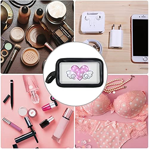 Zapuno Bling Rhinestone Toiletry Bag with Handle Strap, TSA Approved Toiletry Bag Clear Travel Liquids Toiletries & Cosmetics Organizer Makeup Bag Travel Organizer for Women Black 4 Zapuno Bling Rhinestone Toiletry Bag with Handle Strap, TSA Approved Toiletry Bag Clear Travel Liquids Toiletries & Cosmetics Organizer Makeup Bag Travel Organizer for Women Black