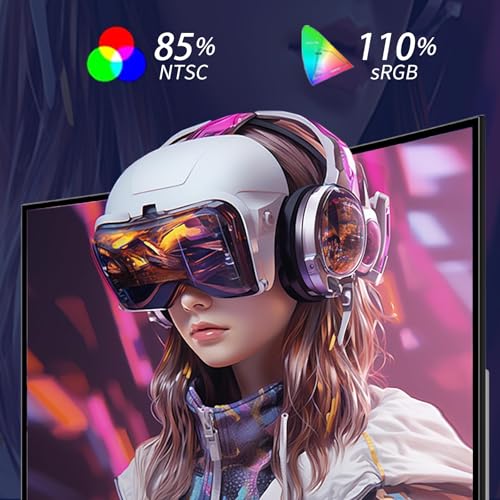 Image of Viewedge 27 inch Curved Gaming Monitor 180Hz 1ms 1080p Computer Monitor | 1800R VA Screen, 120% sRGB with FreeSync, Low Motion Blur, HDMI & DP, Built-in Speakers