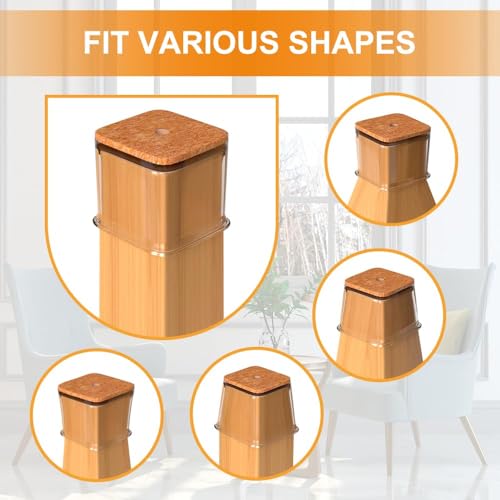 Image of 16 Pcs Chair Leg Protector, Furniture Leg Caps Silicone, Silicone Covers to Protect Wood Tile Floors Felt Pads Furniture Leg Caps Anti-Scratch Reduce Noise (Fit:1-1 /16 inch to 1-5 /8 inch)