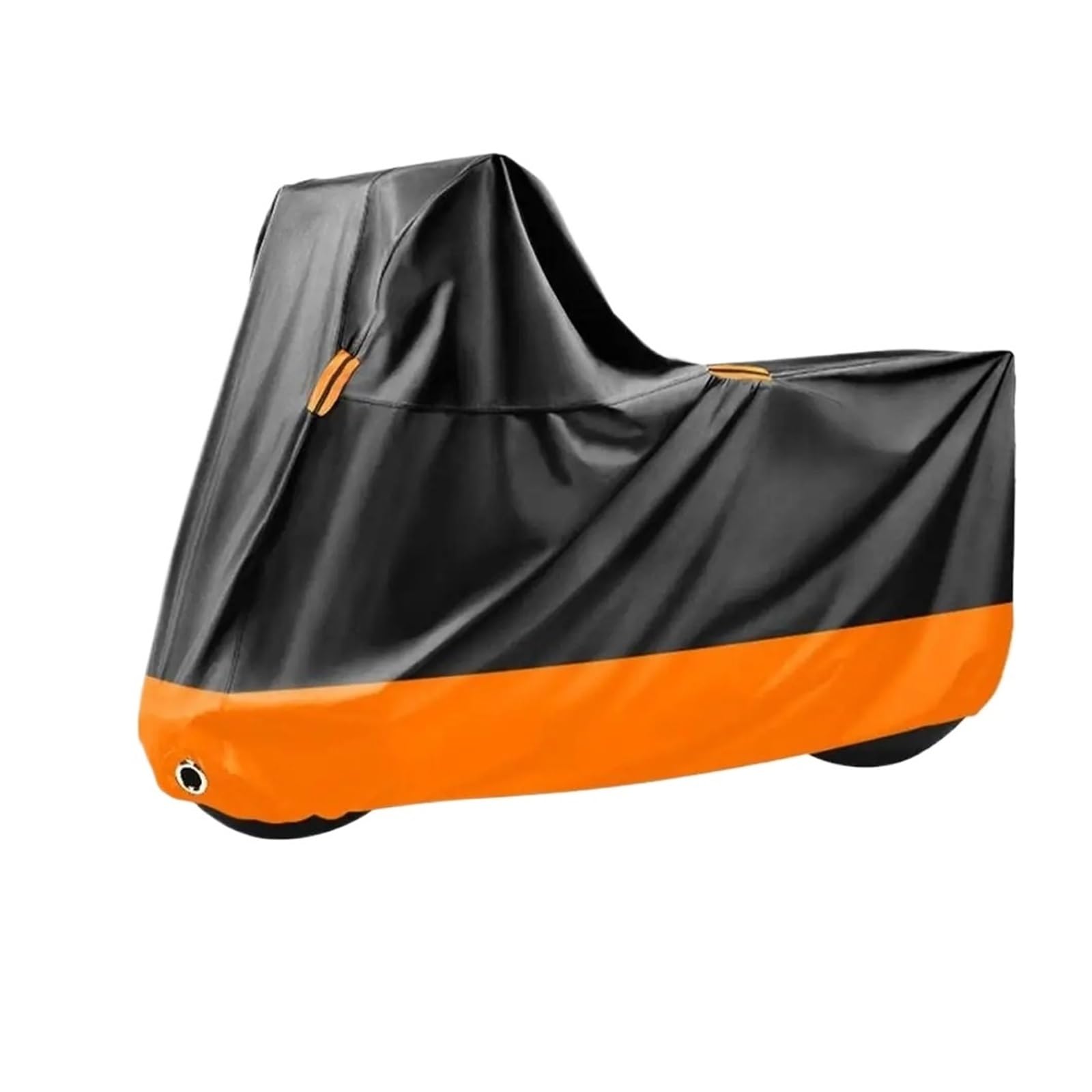 Motorradplane mit Schlossloch Für Wüstenroller Wasserdicht Für Touren Motorradschutz Winddicht Schützender Schattenschutz Tragbares Motorrad(Black Orange M)