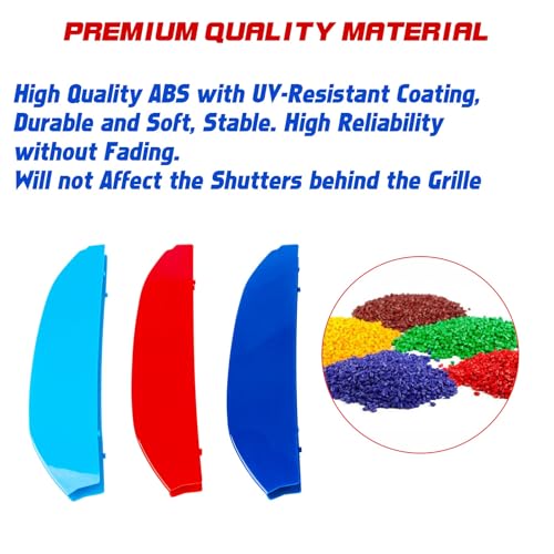 Image of x xotic tech Iconic 3-Color Tri Grille Insert Trims Strips, Front Center Kidney Grilles Compatible with BMW X3 G01 2018-2021 or X4 G02 2019-2021 Standard Grill 7-Beam Bars, Not for 2020 X4 M40i
