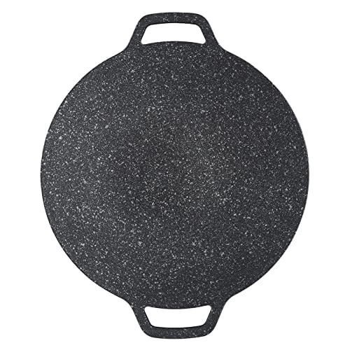 Sartén Antiadherente de Piedra de Estilo Coreano, Plancha de Barbacoa de Gas de Aluminio Espesado para Cocinar Al Aire Libre, Perfecta para Carne y Verduras (38cm)