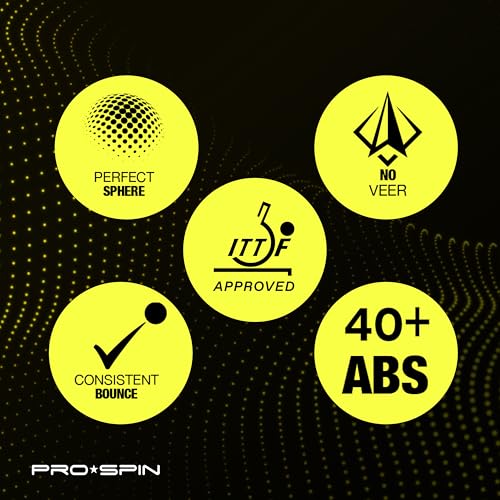 Image of PRO-SPIN Ping Pong Balls - 3-Star ITTF-Approved Premium Table Tennis Balls | High-Performance 40+ ABS Professional Quality for Indoor & Outdoor Games (Pack of 40)