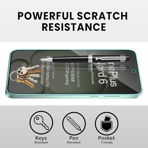 Image of FIRST MART Military-Grade Matte Anti-Glare Tempered Glass for OnePlus Nord 6 5G (6.78 Inch) With Edge to Edge Screen Coverage and Easy Installation Kit | Matte (Pack of 2)