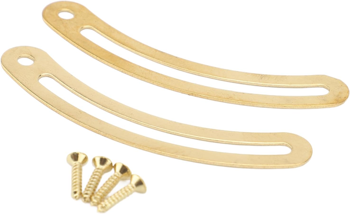 Lid Support Hinges Copper Recurved Rod Hardware Soft Close Hinges for Cabinet Jewelry Box Wardrobe 20PCS Rustproof Elegant Retro Style Durable Hinges with Screws (Brass Color)