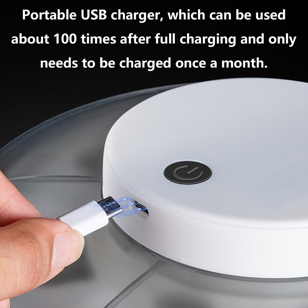 Rotatore elettrico per insalata, ricaricabile tramite USB, 4,8 l, in acciaio inox, per frutta e verdura, per verdure fresche