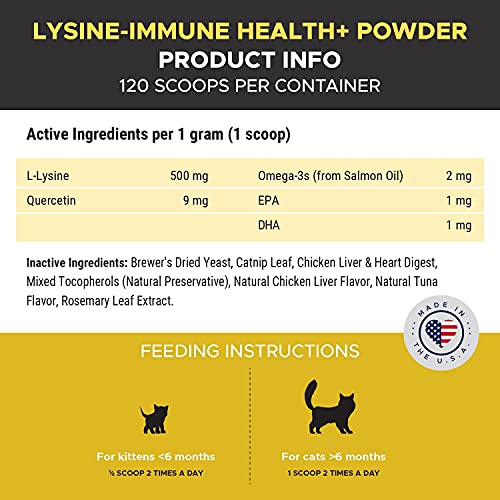 PetHonesty Immune Health Lysine - Supplement Powder for Cats - Immune Health, Cat Allergy Relief - Sneezing, Runny Nose… - Image 6