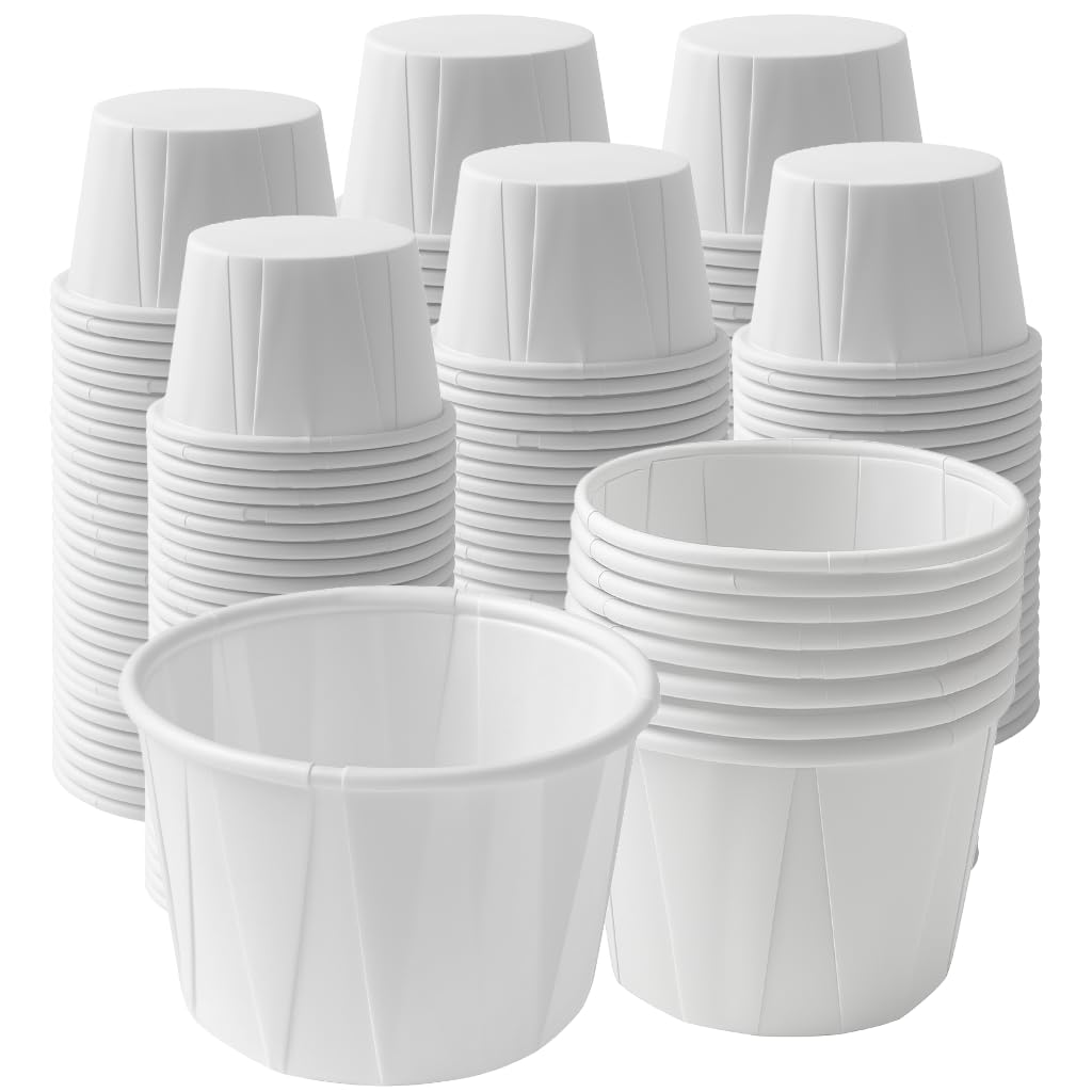 Disposable Paper Souffle Medicine Cups 3/4 oz [Pack of 2500] – (0.75 Ounce) Small Cups for Medication Distribution, Pills, Tasting, Condiments, Food and Dessert Serving