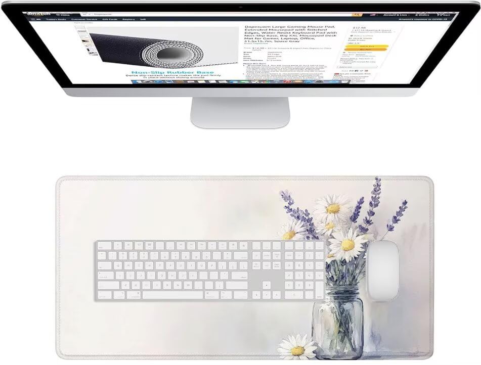 Alfombrilla de ratón grande para PC con base antideslizante que transforma tu espacio de trabajo 3