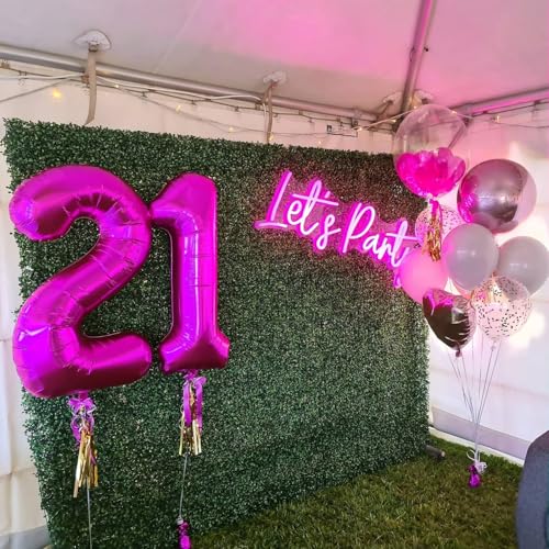 Image of Rosy Purple 6 Balloon, Number Balloons 40 Inch, 6th Balloons for Birthday Decorations, Rosy Purple Party Supplies 6 Birthday Balloon, Number 6 Balloon