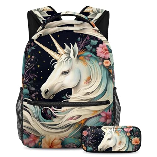 Sac à dos grande capacité licorne pour soulager le dos des ados au collège